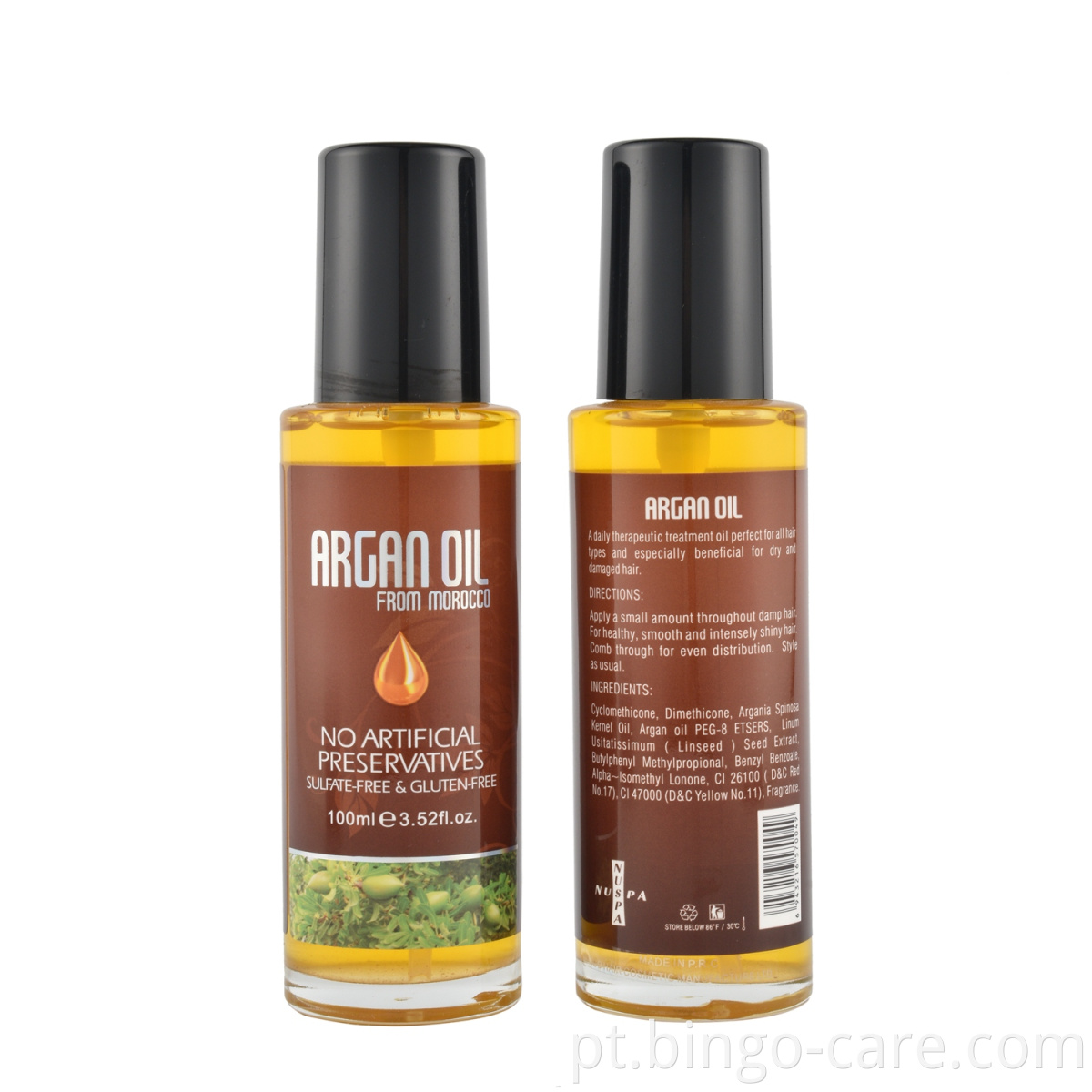 sucesso de vendas de óleo de argão puro para tratamento de cabelo em produtos capilares